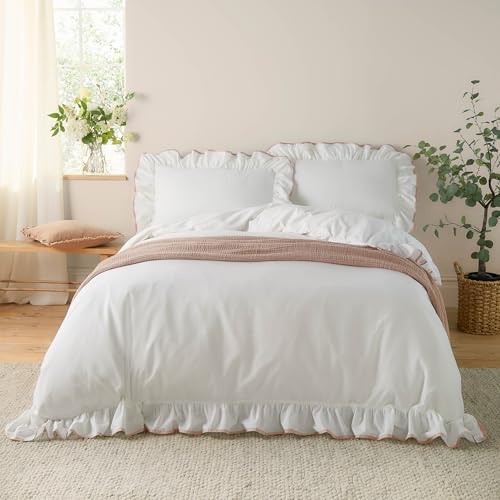 Wylder Nature Blusen-Bettwäsche-Set aus Baumwolle mit Rüschen – Rosa – Einzelbett Wylder Nature Blusen-Bettwäsche-Set aus Baumwolle mit Rüschen – Rosa – Einzelbett von Wylder Nature