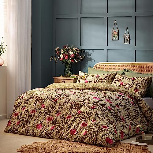 Wylder Nature House of Bloom Bettbezug-Set mit Mohnblumen-Motiv, für Doppelbett, Salbeigrün Wylder Nature House of Bloom Bettbezug-Set mit Mohnblumen-Motiv, für Doppelbett, Salbeigrün von Wylder Nature