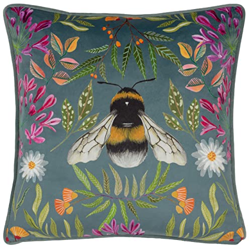 Wylder Nature House of Bloom Zinnia Bee Kissen, quadratisch, Polyester gefüllt von Wylder Nature