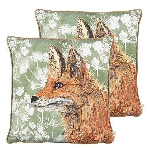 Wylder Nature Manor Fox Kissen, gefüllt, Polyester, Doppelpack von Wylder Nature