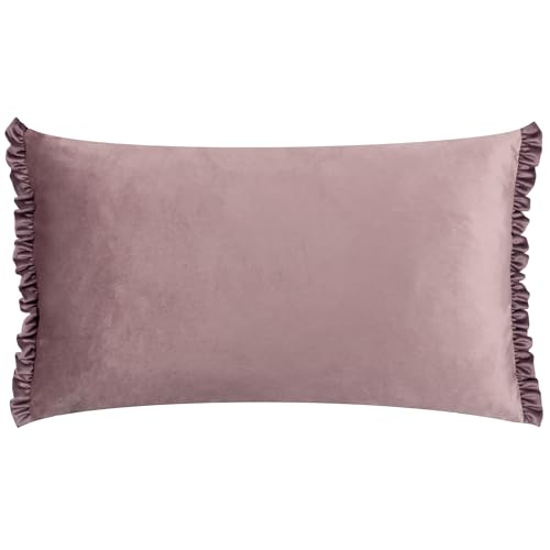 Wylder Nature Tilly Velvet Fransen Kissenbedeckung, Heather/Smoke von Wylder Nature