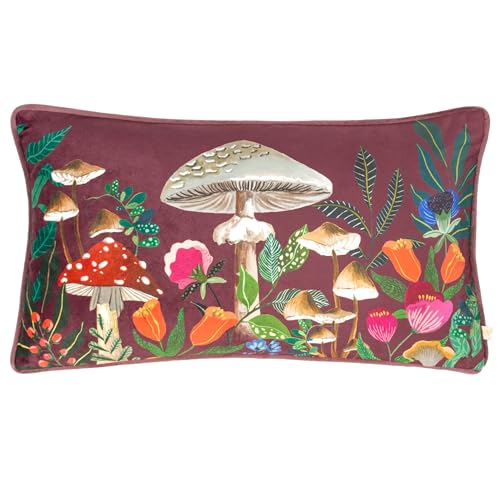 Wylder Nature Wild Garden Pilz Samt Piped Pushion Cover von Wylder Nature