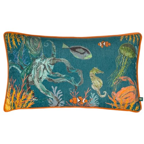 Wylder Tropics Abyss Sea Creatures Kissen, Chenille, Polyester, gefüllt von Wylder Tropics