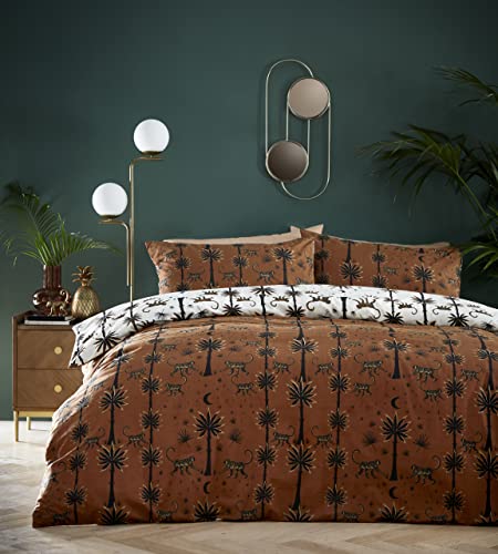 Wylder Tropics Desert Monkey Bettbezug-Set, bernsteinfarben, Einzelbett von Wylder Tropics