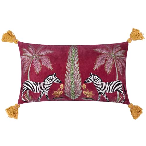 Wylder Tropics Kalahari bestickter Samt-Kissenbezug – Mehrfarbig – 30 x 50 cm von Wylder Tropics