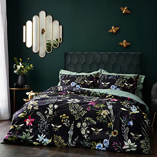 Wylder Tropics Mitternacht Biene Blumener Samt Bettdecke Set von Wylder Tropics