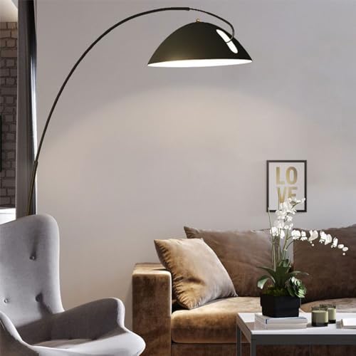 Wylolik Klassische modische Stehleuchte, schwarz lackierte Stehlampe rostfreies Eisen Eck-Stehlampen Fußschalter vertikale Lampe Marmorsockel Tischlampe für Schlafzimmer Wohnzimmer Balkon Hotel von Wylolik