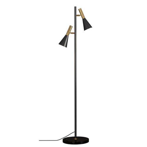 Wylolik Stehlampe mit doppelt verstellbarem Kopf 60 Zoll Klassische Schwarze vertikale Lampe Moderne minimalistische Stehlampe, Moderne hohe Stehlampe Lese-Stehleuchte für Wohnzimmer Bibliothek Büro von Wylolik