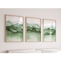 Aquarell Bergdrucke Set Waldlandschaft Wandkunst Aquarell Bergdrucke Set Waldlandschaft Wandkunst von WyndyDesignShop