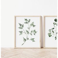 Aquarell Eukalyptus, Eukalyptus Malerei, Wandbehang, Kunstdruck, Wanddekor, Blattmalerei, Blattkunst von WyndyDesignShop