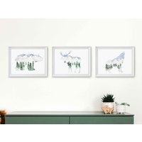 Waldtiere Bilder, Waldtiere, Wald Bilder Paar von WyndyDesignShop