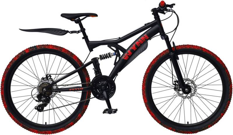 WYNN Mountainbike FLY1.0, 21 Gang Shimano Tourney Schaltwerk, Kettenschaltung von Wynn