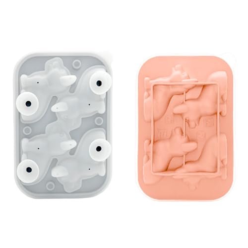 4 Hohlraum 3d Hundeiswürfel Form Silikonform Für Getränkedekoration Haushaltseis Eiskugel Machen Schimmelpilze von Wynrzyj