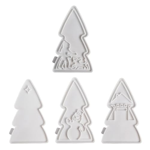 4-Pieces Multifauntal Kerzenform Schimmelpeps Formen Weihnachtsbaum Handherstellung Vorräte Für Handwerkungsbegeisterte Backen Von Silikonformen von Wynrzyj