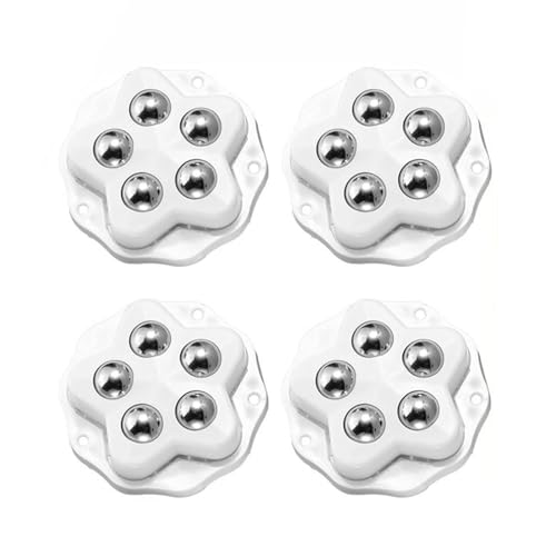 4pcs Selbstkleber Casters Wheel No Drill Appliance Rollers 360 Grad Rotation Klebrasse Schieberegleiter Schieberegler Für Küchengeräte von Wynrzyj