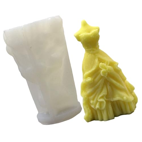Wynrzyj Silikonformen Hochzeitskleid Kerzenform Prinzessin Kleider Pflastern Formen Epoxidharz Silikonform Hochzeitskleider Kerzenkerzen Gussguss von Wynrzyj