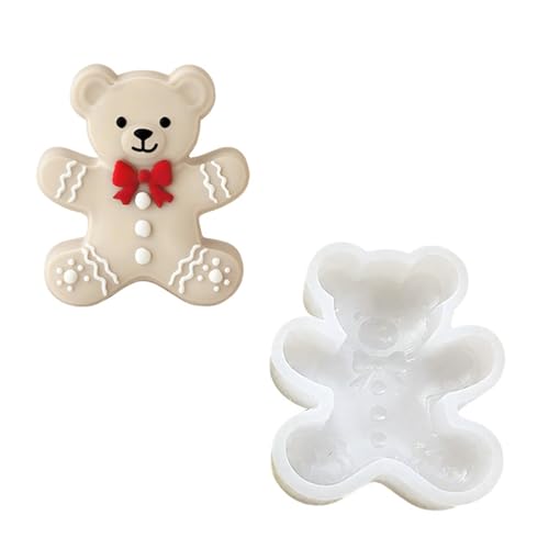 Weihnachtsbären Fondant Schimmel Multipurpose Silikonkerzenformen Für Handgefertigte Seife Seifen Seifen Triebkuchen Backbär Form Silikonform von Wynrzyj