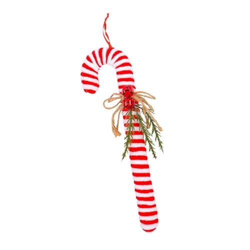 Weihnachtsbonbonöhre Orament Klassische Rot Weiße Dekorative Haken Für Baumhänge Festival Urlaub Dekorationen Mit Metallglocken Holiday Homes Dekoration Accessoires von Wynrzyj