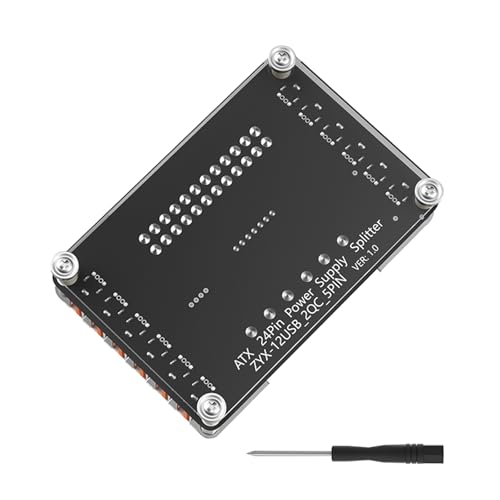 Wynrzyj ATX24PIN Bis 12 USB Netzteil Break Out Board Und Acryl Fall Kits Einstellbare Spannungsknopf Stütze 3 3 V 5 V 12 V -12 V. von Wynrzyj