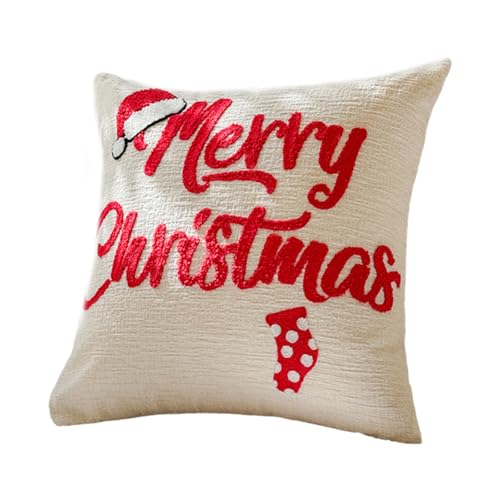 Wynrzyj Festival Gesticktes Kissen Polyester Materialien Weihnachtsdekorationskissen Für Wohnzimmer Bett Urlaub Dekoration Kissen von Wynrzyj