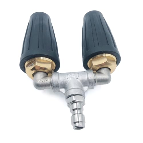 Wynrzyj Hochdruck Waschmaschine Doppeldüse Drehsprays Adapter 4000psi Mit 1/4 "Schnellanschluss Sprays Düse Drehspitze von Wynrzyj