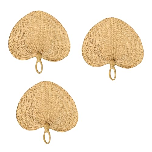 Wynrzyj Set Von 3 Tragbaren Traditionellen Gewebten Lüfter Mit Leichtem Design Ideal Für Kulturelle Feierlichkeiten Wiederverwendbares Großes Hochzeitssouvenir von Wynrzyj