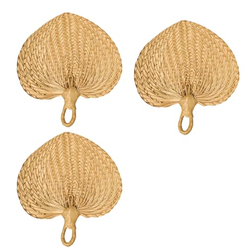 Wynrzyj Set Von 3 Tragbaren Traditionellen Gewebten Lüfter Mit Leichtem Design Ideal Für Kulturelle Feierlichkeiten Wiederverwendbares Großes Hochzeitssouvenir von Wynrzyj