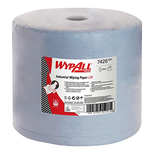 KCP 7426 Wypall L30 Wischtücher, Großrolle, Blau (750-er pack) von Wypall