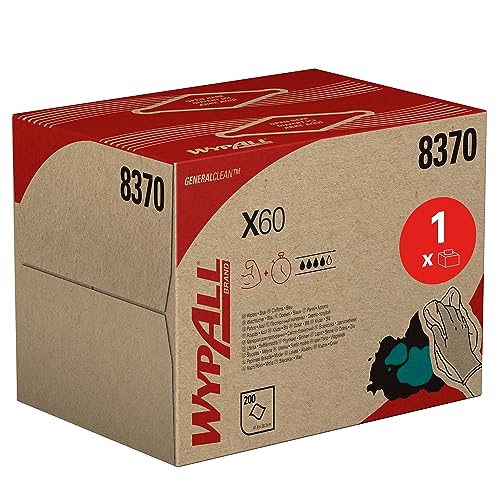 WypAll X60 Cleaning Wipes 8370 - Blue Cleaning Wipes - 1 pop-up box x 200 wipes (200 total) WypAll X60 Cleaning Wipes 8370 - Blue Cleaning Wipes - 1 pop-up box x 200 wipes (200 total) von Wypall
