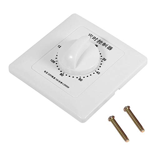 Countdown Timer Schalter, Wytino Countdown Timer， AC 220V 30/60/120 Min High Power Pump Timer Mechanical Time Switch Countdown Control 86 Panel(#3) von Wytino