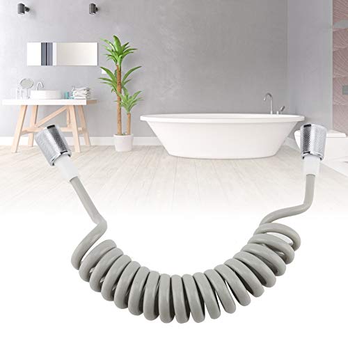 Sanitär Flexibler Schlauch,Duschschlauch, ABS Feder Flexibler Duschschlauch für Wasser Sanitär Toilette Bidet Spritzpistole Badezimmer (grau) von Wytino