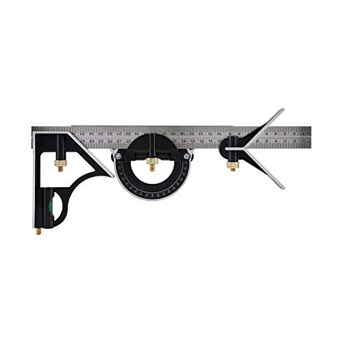 Wytino Right Angle Ruler, 300mm Multi-functional Adjustable Combination Square Right Angle Ruler Engineer Measuring Tool(#2) von Wytino