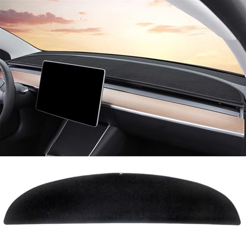 WzMDg Auto Armaturenbrett Abdeckung,Armaturenbrett Teppich,Für Tesla Model Y 2021 2022 2023 Model 3 2019 2020-2023,Auto Mittelkonsole Armaturenbrett Abdeckung Matte.,Black von WzMDg