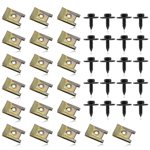 Wzhtuzi 20 Sätze Blechmutter Schraube Mutter Clip Kit, Edelstahl Blechmutter Set Kotflügelclip Blechmutter Befestigung Blechschrauben Kotflügel Befestigung Blechmuttern Schnappmutter Set Wzhtuzi 20 Sätze Blechmutter Schraube Mutter Clip Kit, Edelstahl Blechmutter Set Kotflügelclip Blechmutter Befestigung Blechschrauben Kotflügel Befestigung Blechmuttern Schnappmutter Set von Wzhtuzi