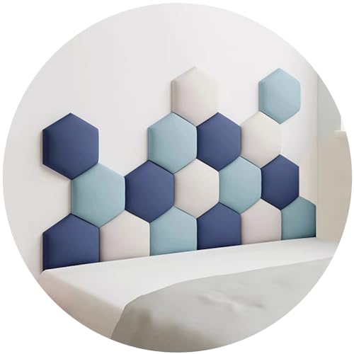 Wzmazingly 3D Antikollision Gepolsterte Wandpaneele, Selbstklebend Kopfteil Wandpolster Kinderzimmer Wandgestaltung Weich Wandschutzplatten (Color : 005, Size : 180x105cm) von Wzmazingly