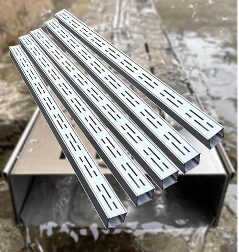 Wzmazingly 5er-Pack Edelstahl-Rinnenablauf, Außenbereich Schmal Entwässerungsrinne Set Mit Schnittstelle, Effizientes Regenwasserableitungssystem Für Garten Terrasse Einfahrt(100x7x5cm) von Wzmazingly