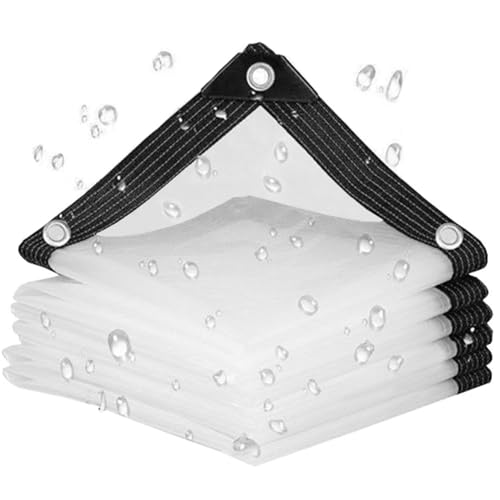 Wzmazingly Abdeckplane Transparent 2x3,5m 3x4,5m, Wasserdicht Schwerlast Durchsichtig Plane Mit Öse Anti-Aging Für Garten Draußen(2x3.5m) von Wzmazingly