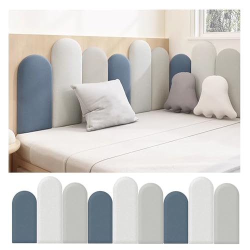 Wzmazingly Bett Kopfteil Wandpolster, 3cm Dick Polsterpaneel Ovales, Schälen Und Kleben Kopfteil Anti-Kollisions Für Kinder, Schlafzimmer, Wanddekoration von Wzmazingly