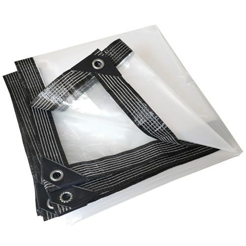 Wzmazingly Plane Transparente, 1.5x3m 2x3.5m Wetterfest ReißFest Mit Ösen Haus Garten Außenbereich PE Plastik Plane Anti-Aging Kältebeständige Abdeckung(1.5x2m) von Wzmazingly
