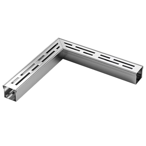 Wzmazingly Rinnenablauf Aus Edelstahl 304 Mit Abnehmbarem Rost, Schmaler Abflussrinne Für Den Außenbereich, Robust Langlebig Grabensystem Für Terrasse, Einfahrt, Garage, Garten(25x5x5cm) von Wzmazingly