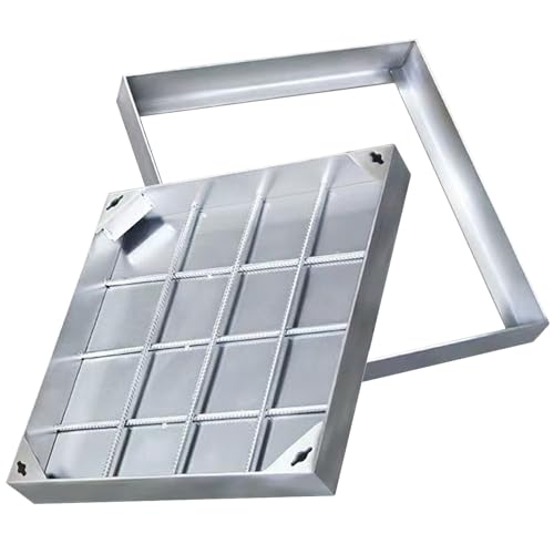Wzmazingly Schachtabdeckung Quadratisch/Rechteck, Deckel Für Klärgrube Edelstahl 304, Eingebettete Kanalabdeckung Für Garten, Terrasse, Gehweg, Versorgungsanlagen(35x80cm) von Wzmazingly