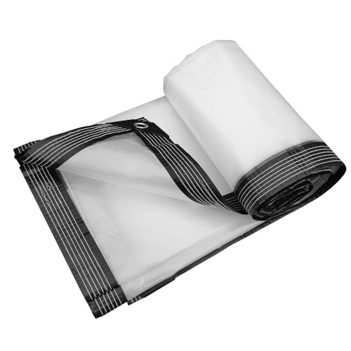 Wzmazingly Transparente Plane, 2,5x4,5m Wasserdicht Abdeckplane Mit Metallösen Plane Aus Kunststoff Für Camping Balkon Garten Pflanzen Pet Hutch Dach(2.5x4.5m) von Wzmazingly