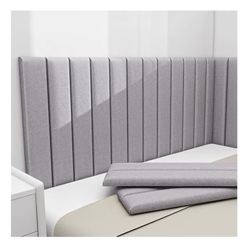 Wzmazingly Gepolstertes Kopfteil Selbstklebend, Anti-Collision Polsterpaneel, Wandkissen, Wandpolsterung, Für Rund Ums Bett(Dark Gray,6pcs) von Wzmazingly