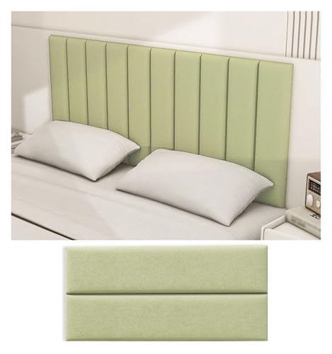 Wzmazingly Selbstklebende Wandpolster, Weiche Wandaufkleber, Antikollisions-Kopfteilpaneele, Für Dekoration Und Renovierung, 70x23cm(Grass Green,12pcs) von Wzmazingly