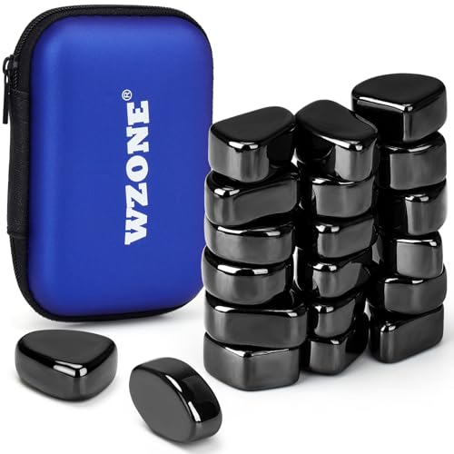 Wzone 20 Stück Hämatit Magnete, Irregulär Steine Magnet Kühlschrank Magnets Stark für Magnettafel Zuhause Küche Büro von Wzone
