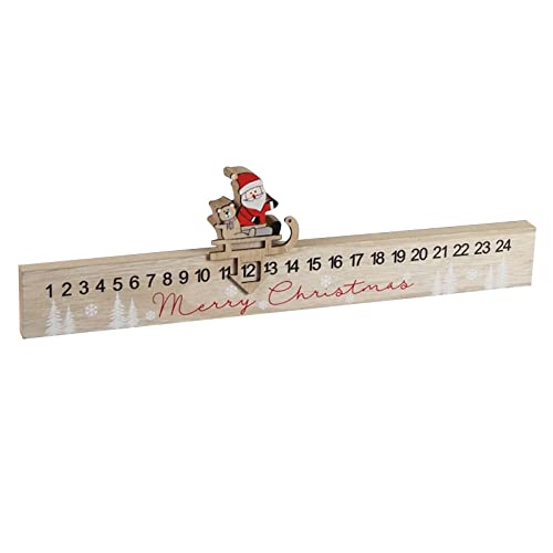 # Holz Weihnachtsmann "Weihnachten Countdown" Kalender Folie Kalender dekorieren Weihnachtsgeschenke (braun, Einheitsgröße) von Wzxhew