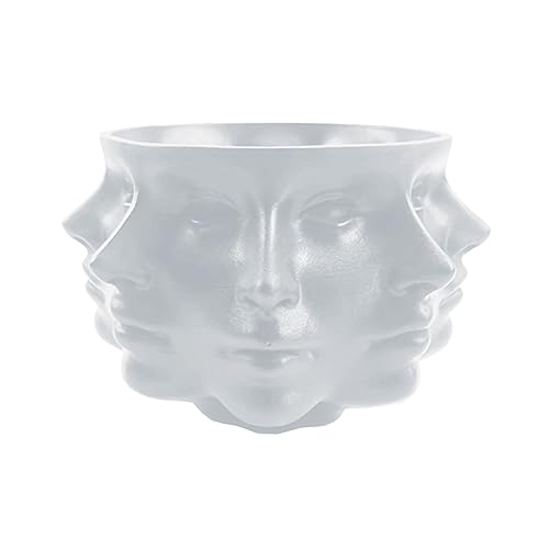 # Multi Face Sukkulenten Pflanzgefäß Vase Kleines Gesicht Pflanzkopf Gesicht Vase Home Dekoration Sukkulenten Kaktus Indoor Topf (Weiß, Einheitsgröße) von Wzxhew