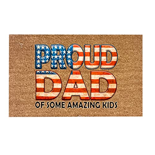 Wzxhew Fußmatte mit Aufschrift "Best Dad Ever", Geschenk, lustig, niedlich, Aufschrift "Welcome Friends", lustige Fußmatte, neues Zuhause, Fußmatte (A, Einheitsgröße) von Wzxhew