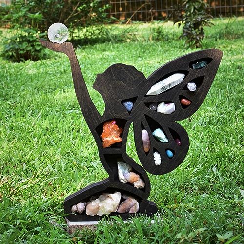 Wzxksoac 1 Stück Mondelfe Kristallregal Kleine Ornamente Regal Kristallstein Lagerregal Zuhause A von Wzxksoac