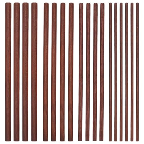 Wzxksoac 11,8 4 Größe 18pcs Walnuss -Dübel -Stangen Rund Holzstangen 6/8/10/12mm Dia Unvollendig von Wzxksoac